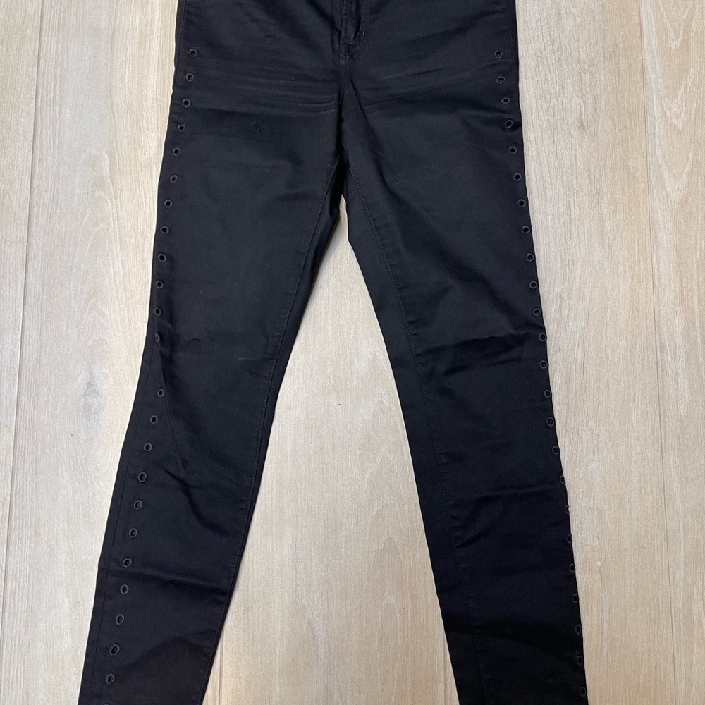 J Brand Maria Black Eyelets Jeans Size 30